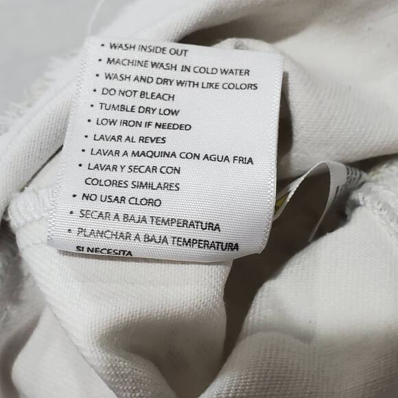 KanCan Cropped Floral Raw Hem Long Sleeve Short Denim Jean Jacket Small - Picture 7 of 8